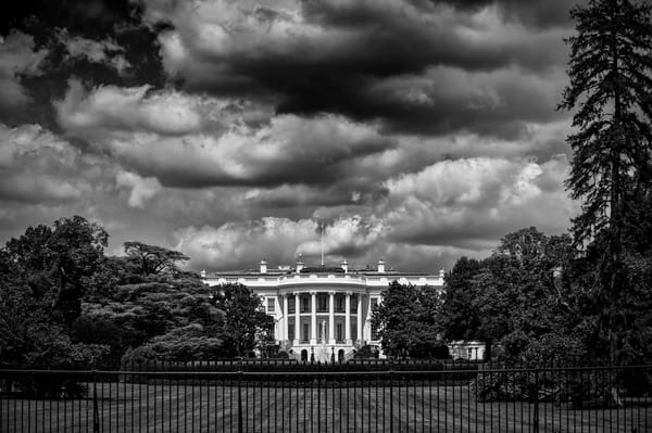 dark clouds over The White House